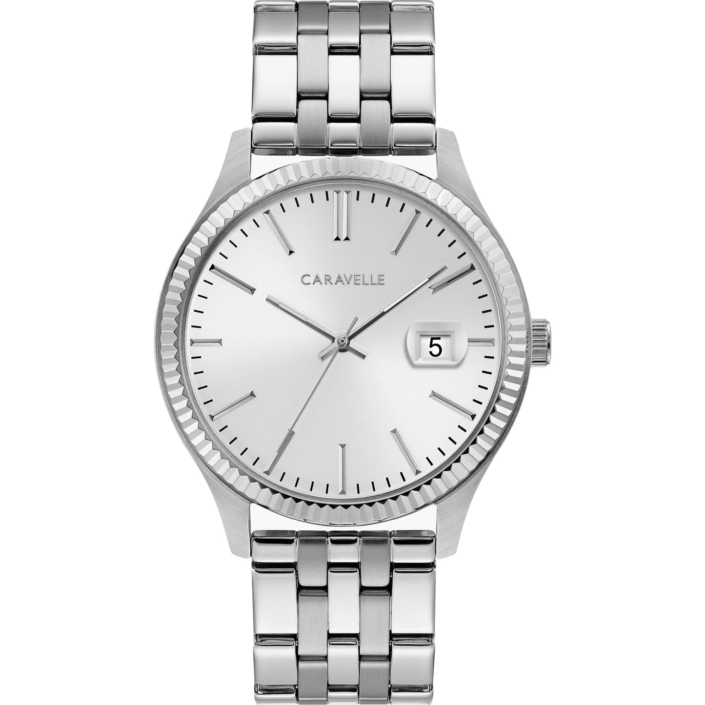 Montre de costume pour homme Caravelle - Design élégant en argent