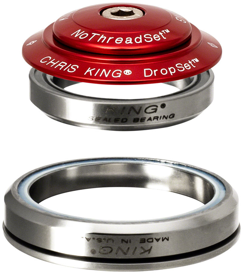 Chris King DropSet 5 Headset - 1-1/8" 42/52mm 45 Deg Rojo