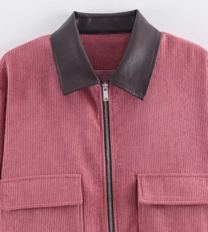 Stylish Women's Corduroy Bomber Jacket in 3 Colors