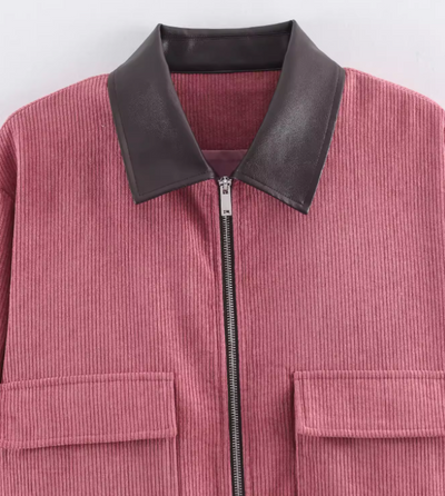 Stylish Women's Corduroy Bomber Jacket in 3 Colors