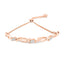 Bracelet Bolo en Argent Sterling Plaqué Or Rose 14K avec Diamants