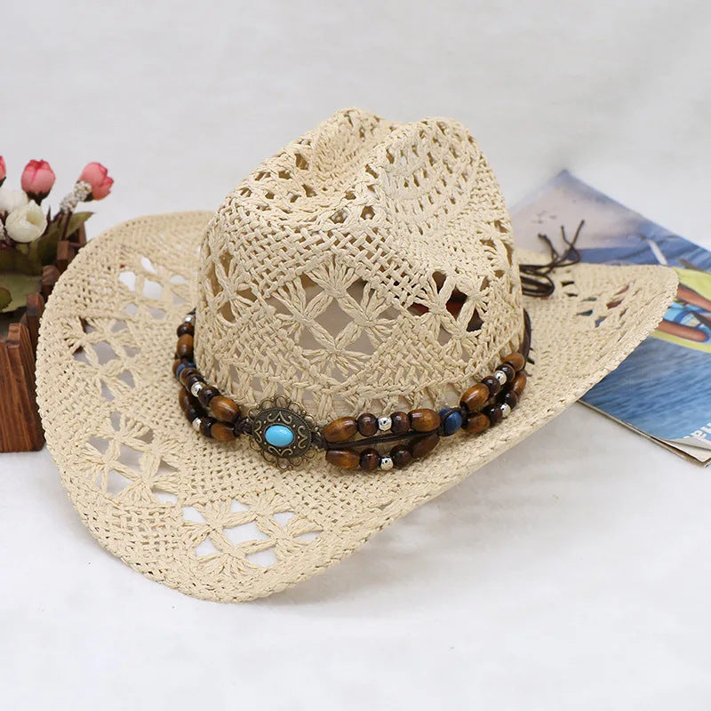 Bohemian Shell Straw Summer Beach Sun Hat