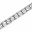Bracelet de tennis classique en argent sterling .925 avec accents de diamant - 7,25"