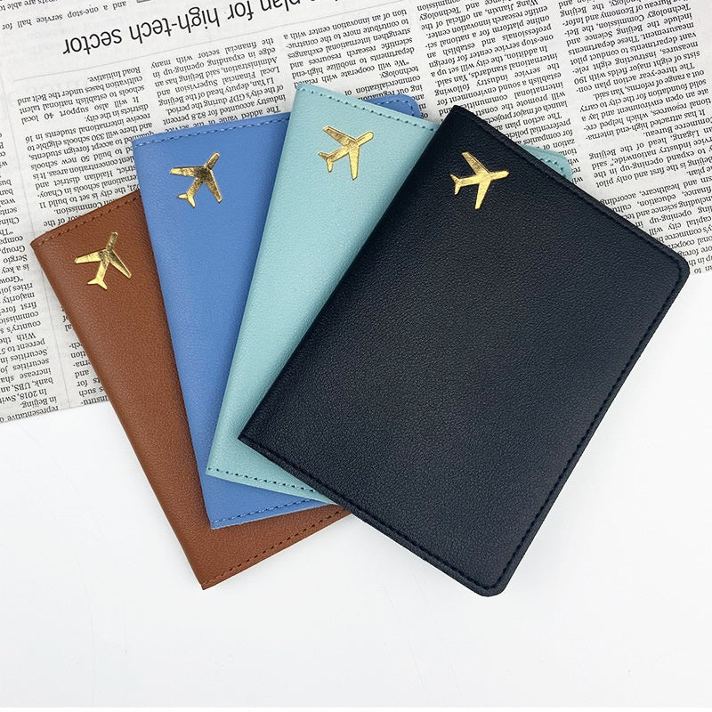 Cubierta de Pasaporte Multifuncional de PU Cuero