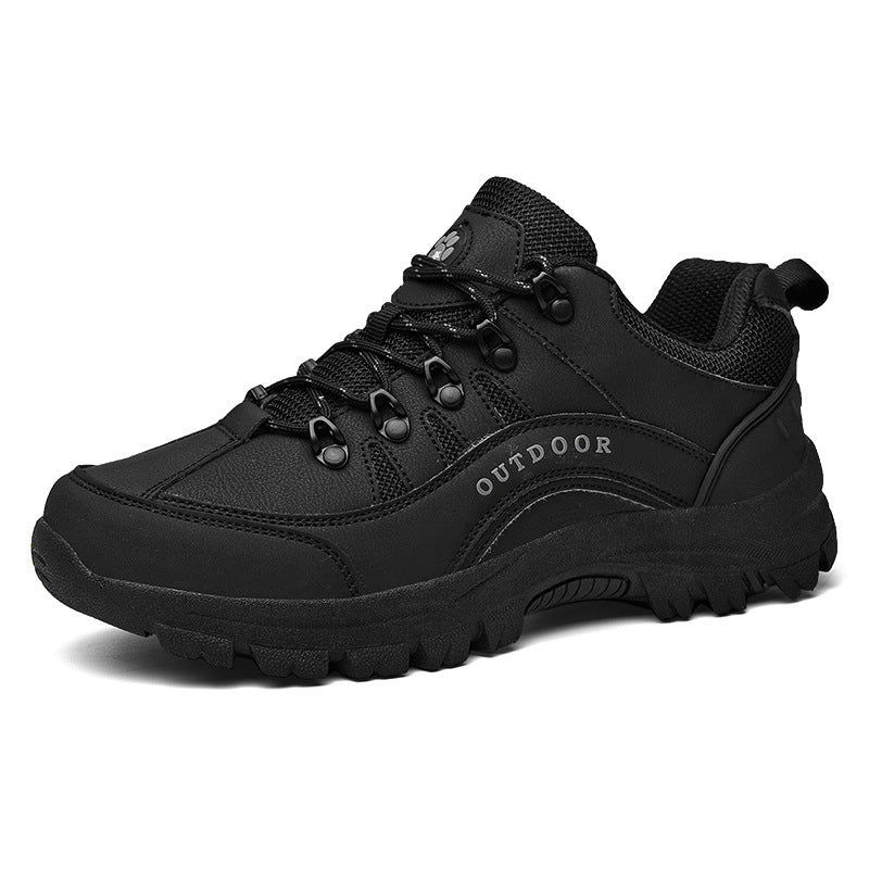 Men's Low-Top Leather Hiking Boots for Autumn & Winter