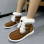 Botas de Nieve de Suede y Forro de Franela para Mujeres