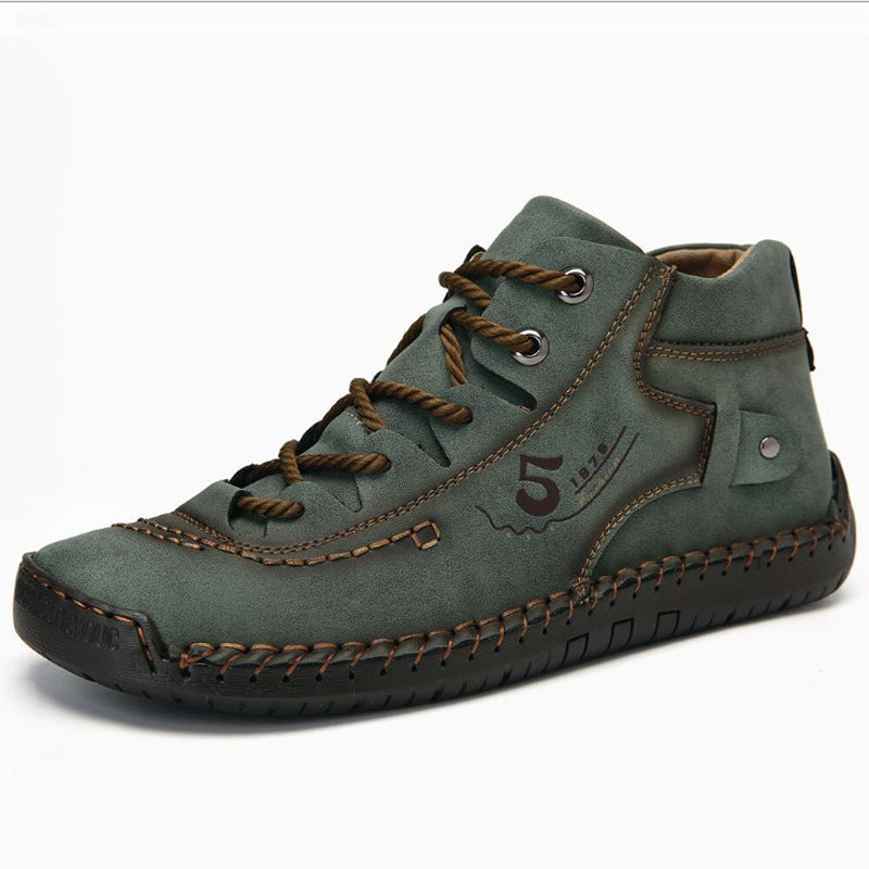 Men's Casual Hand-Stitched Low Top Martin Boots