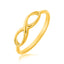 14k Yellow Gold Infinity Ring - Polished Elegance
