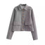 Women's Soft Metal-Buckle Decorated Coat