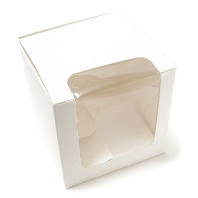 Cake Box - 4x4x4 Cupcake Box - Window - Korvel