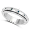 0.14 Carat Genuine Blue Diamond Sterling Silver Ring