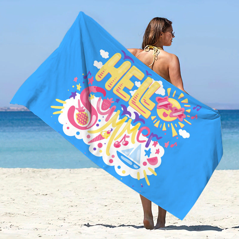 Double-Sided Velvet Microfiber Beach Towel