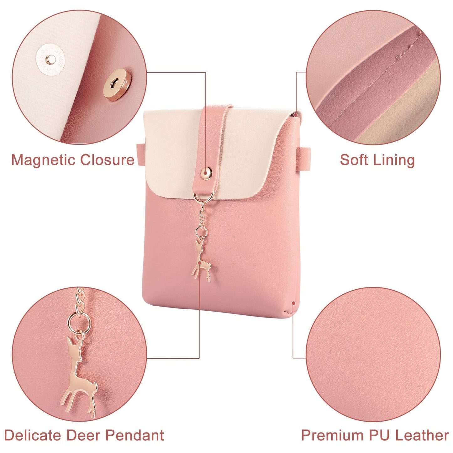 Stylish Waterproof PU Leather Crossbody Bag for Women