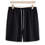 Shorts de jogging texturés classiques pour hommes avec taille élastique