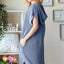Full Size Ribbed Short Sleeve Hooded Dress