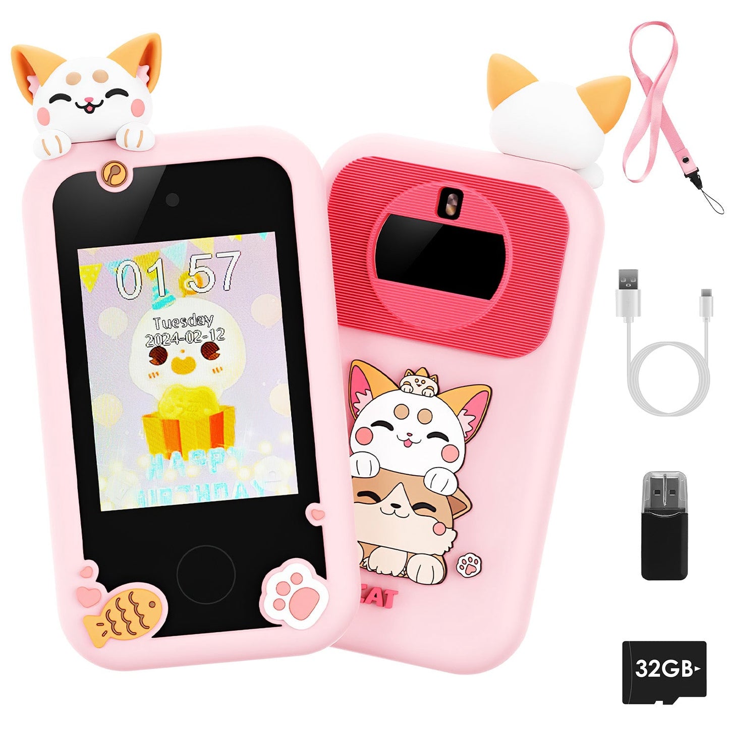 Smartphone Jouet pour Enfants Gbruno avec Double Caméra et Écran Tactile