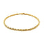 14k Yellow Gold Solid Diamond Cut Rope Bracelet - 3.0mm