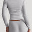 Square Neck Long Sleeve Top and Shorts Set