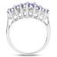 Anillo de Compromiso de Plata Esterlina con Tanzanita Genuina de 1.68 Quilates