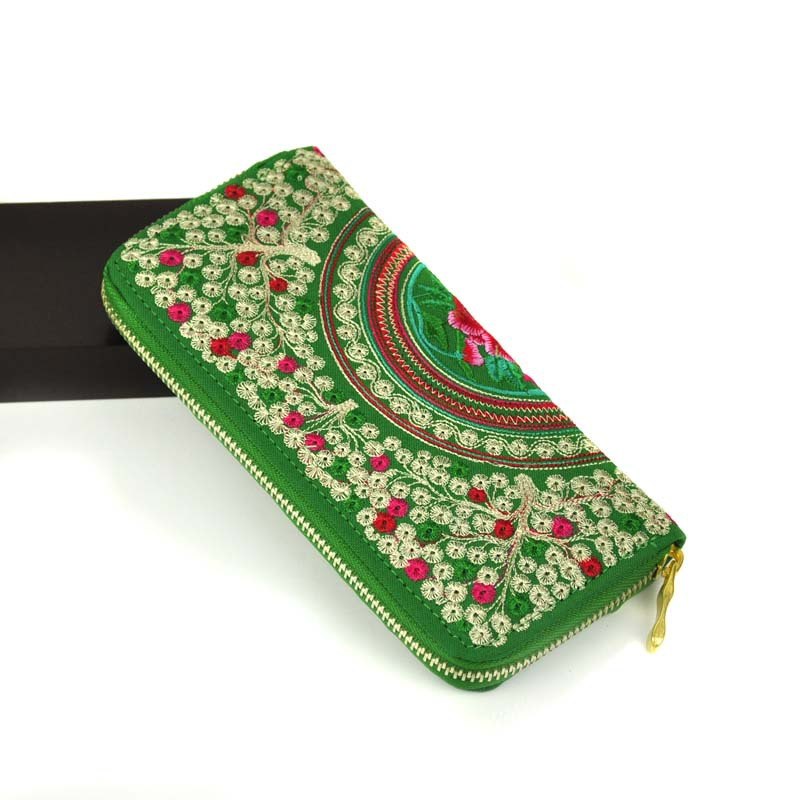 Embroidered Women's Long Wallet - Upscale Fashion Accessory