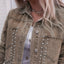 Women's Decorative Rivets Denim Jacket