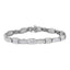 Pulsera de tenis de diamantes de oro blanco de 14K con eslabones acampanados