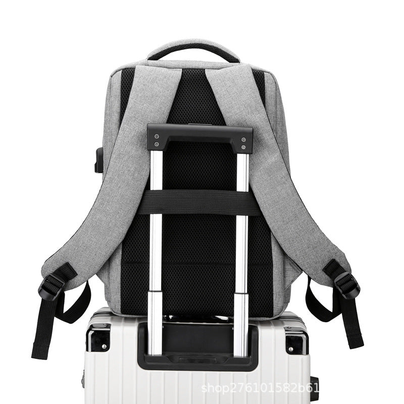 Large Capacity Business Casual Laptop Backpack with USB Charging
