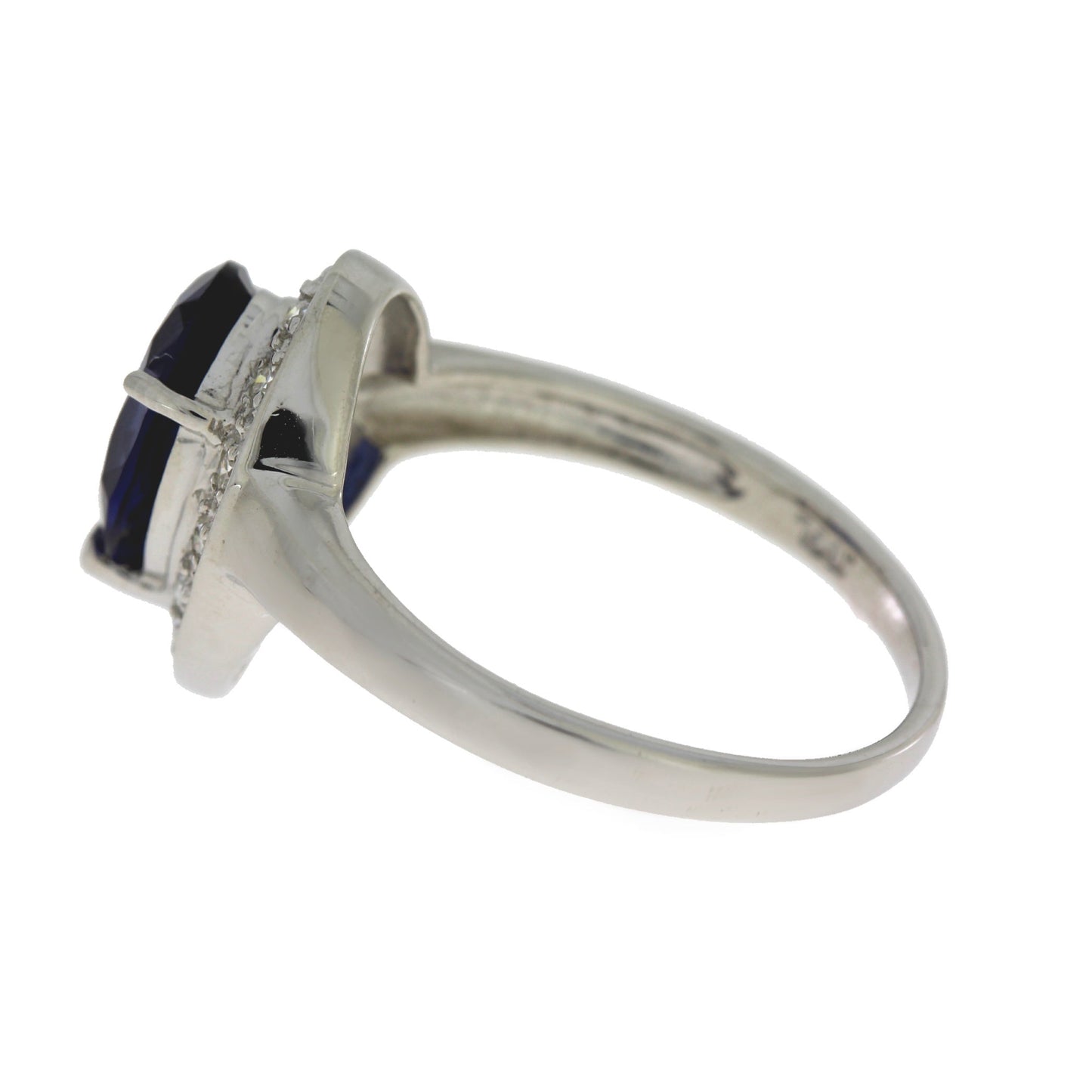 Bague en Moissanite Saphir Créé en Argent Sterling