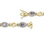 Bracelet de tennis en tanzanite plaqué or jaune 14K