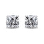 14K White Gold Princess Cut Diamond Solitaire Stud Earrings