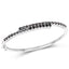Bangle en argent sterling .925 avec diamant noir véritable de 4,00 carats