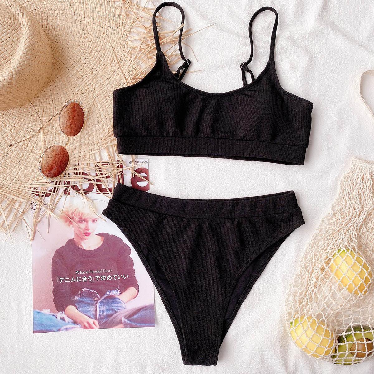High Waist Push Up Bikini Set for Women