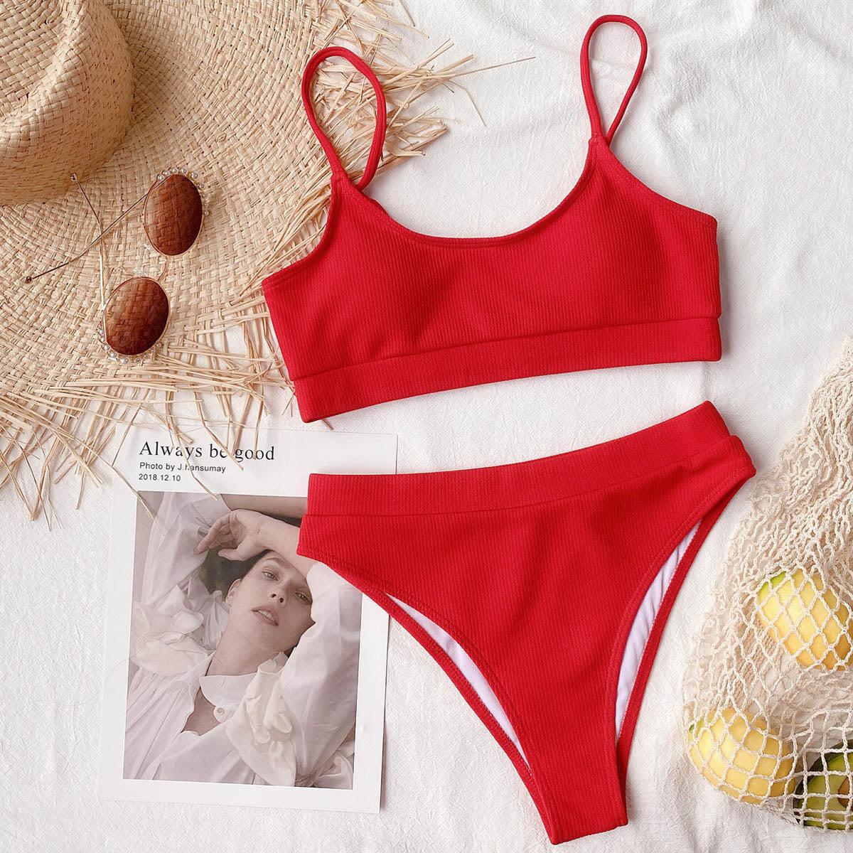 High Waist Push Up Bikini Set for Women