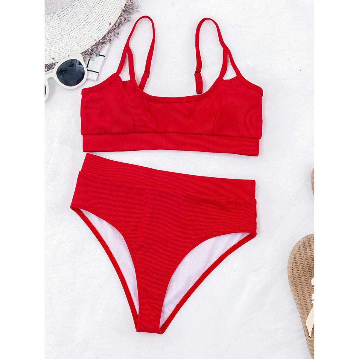 High Waist Push Up Bikini Set for Women