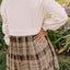 Vintage Plaid Round Neck Long Sleeve Mini Dress Cozy & Stylish Dress Retro Design Dress For Party - Korvel