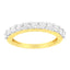 Bague de mariage en or jaune 10K certifiée IGI de 1,0 Cttw avec diamants - Taille 7