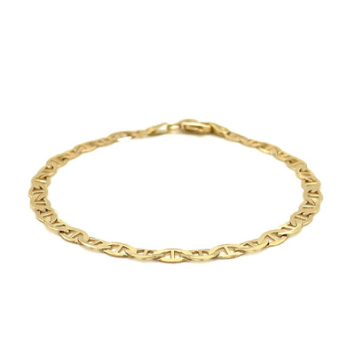 14k Yellow Gold Mariner Link Bracelet - 4.5mm Width