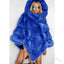 Elegant Hooded Faux Fur Patchwork Cape for Women
