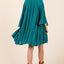 Chic Frill Tie Neck Bell Sleeve Dress for Women – A Perfect Blend of Elegance and Whimsy - Korvel