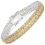 Bracelet en argent sterling de 11,12 carats en citrine véritable