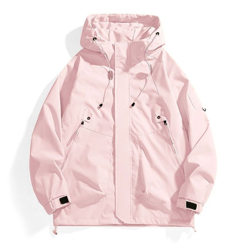 Loose Cargo Waterproof Jacket Coat with Hood