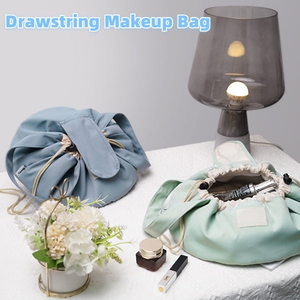 Large Capacity Barrel Drawstring Makeup Bag for Women