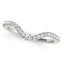 14k White Gold Wavy Design Round Diamond Wedding Ring