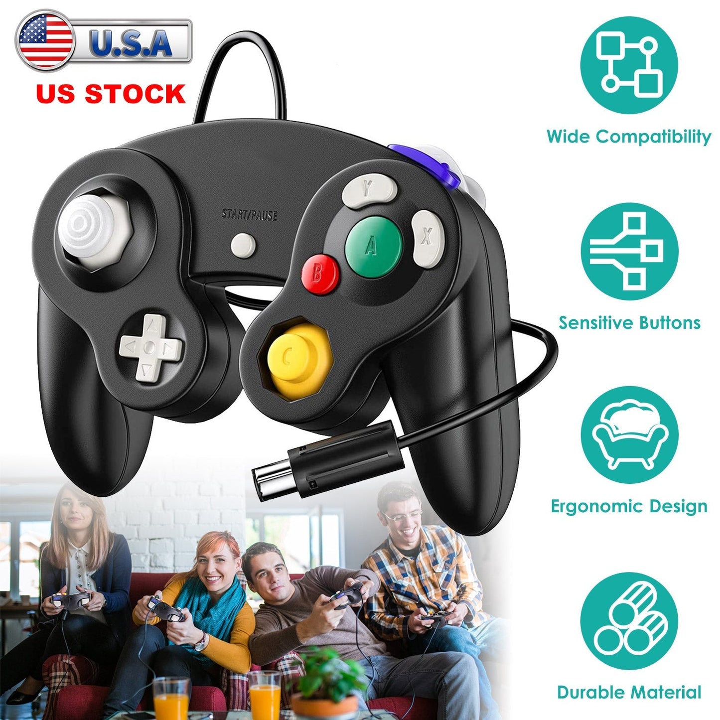 Controlador de Juego con Cable GBruno Shock