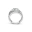 Bague Bypass en Or Blanc 10K avec Diamants de 2 1/2 Cttw - Taille 7