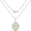 Pendentif en argent sterling avec préhnite véritable de 7,49 carats et topaze blanche