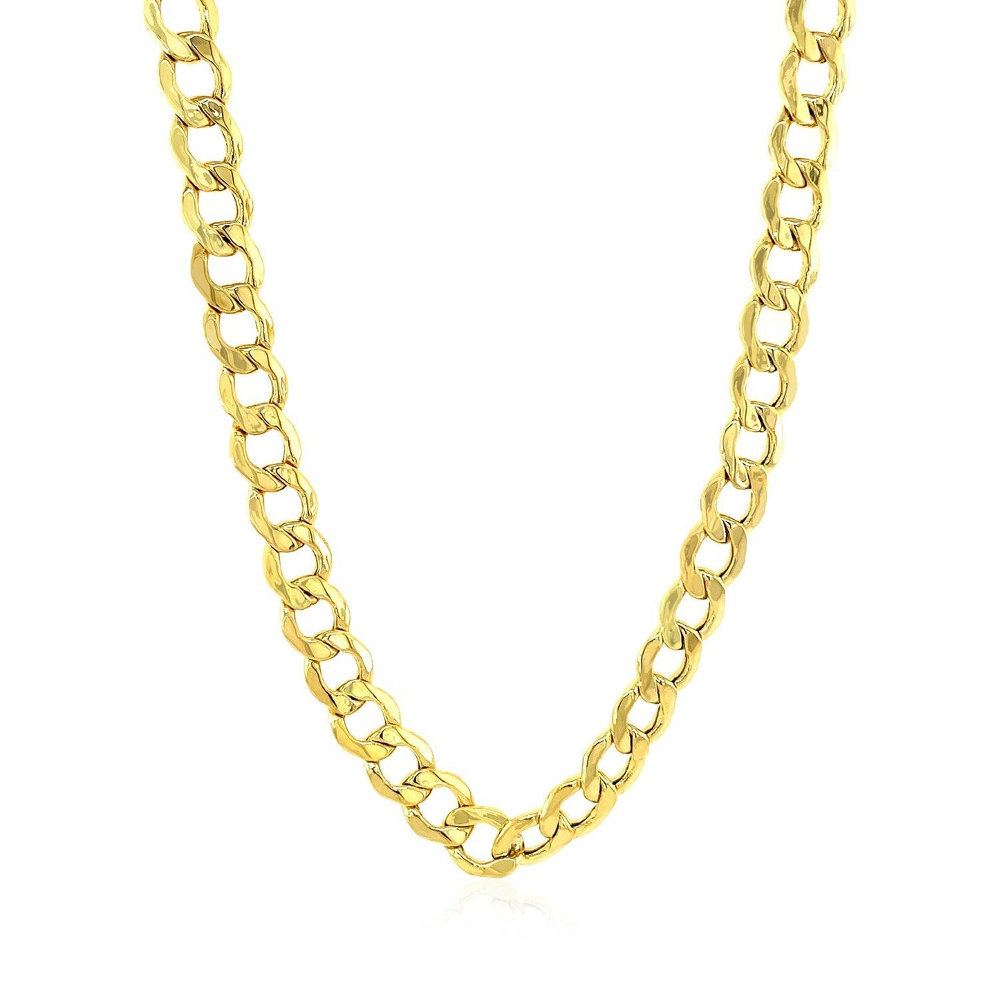 6.1mm 10k Yellow Gold Curb Chain Necklace