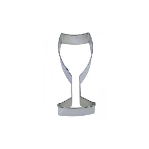 4" Tin Cookie Cutter - Wine Glass Shape