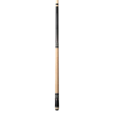 Elegant Midnight Black Cue Stick with Stunning Mother of Pearl Inlays - Korvel