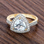 1.58 Carat Aquamarine and Diamond 14K Yellow Gold Engagement Ring